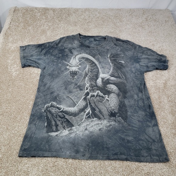 The Mountain Dragon Mens Graphic T-Shirt Tie Dye Short‎ Sleeve Men's Size XL - Picture 1 of 5